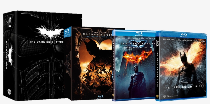Batman The Dark Knight Blu Ray Covers - The Dark Knight Trilogy, transparent png download