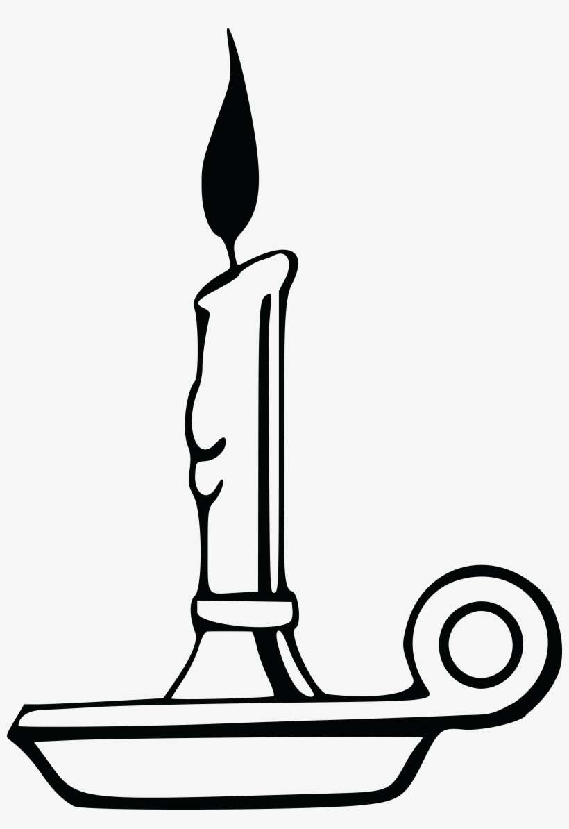 Candle Black And White Clip Art
