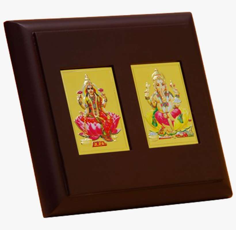 Table Lakshmiji Ganeshji Rectangle Meenakari - Picture Frame, transparent png download