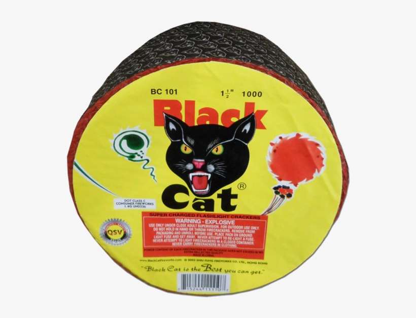 Firecrackers Roll - Fireworks Black Cat, transparent png download