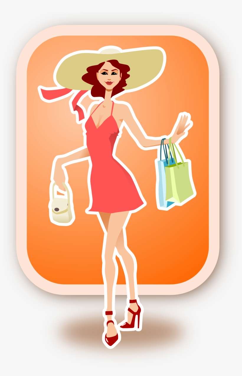 Girl Shopping Clipart Transparent - Shopping, transparent png download