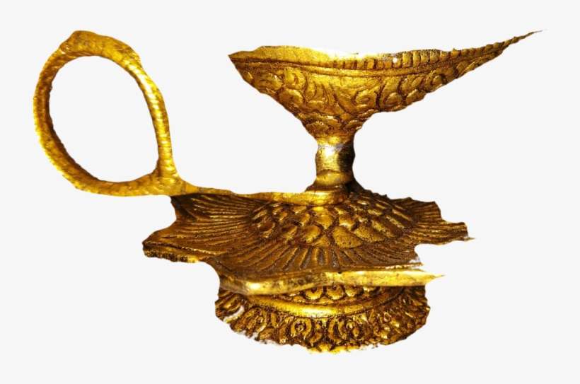Brass Pooja Lamp - Brass, transparent png download