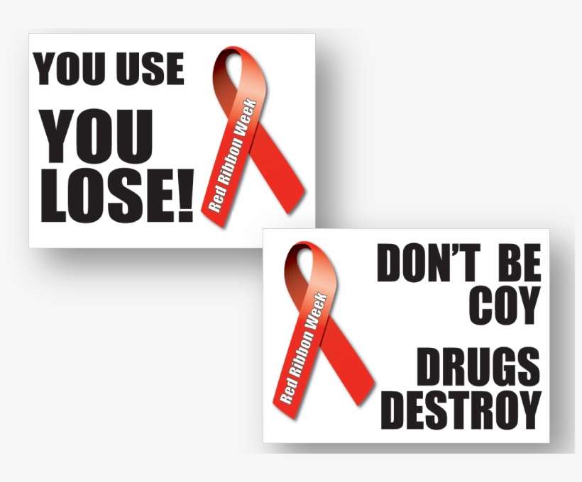 Red Ribbon Week Prevention Lawn Sign - Red Ribbon Week Signs, transparent png download
