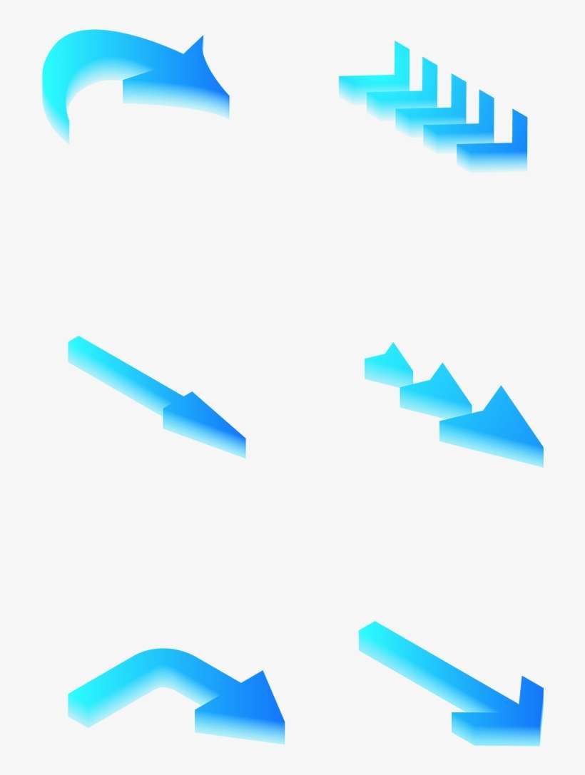 Minimalistic Arrow Elements Arrows Gradient Solid Png - Aircraft, transparent png download