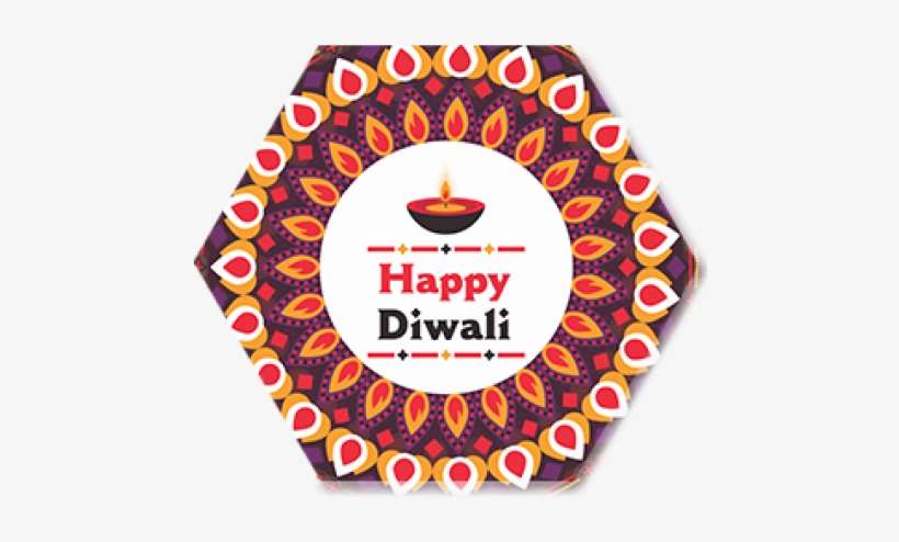 Decorated Diya Diwali Hexa Coaster, transparent png download