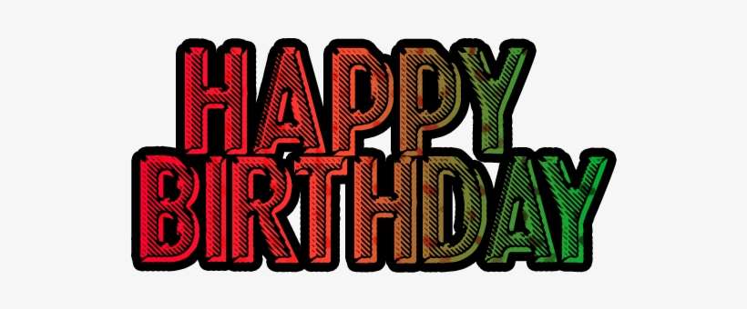 Happy Birthday Text Png - Graphic Design, transparent png download