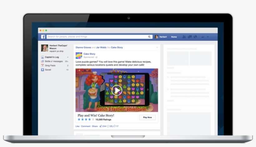 How It Works - Facebook App Ad Desktop, transparent png download