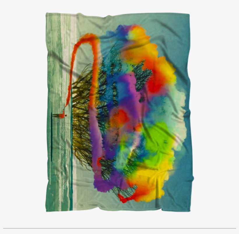 Man Draws Abstract Tree With Colourful Smoke Flare, transparent png download