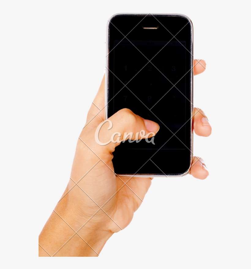 Hand Mobile Photos By Canva - Smartphone, transparent png download