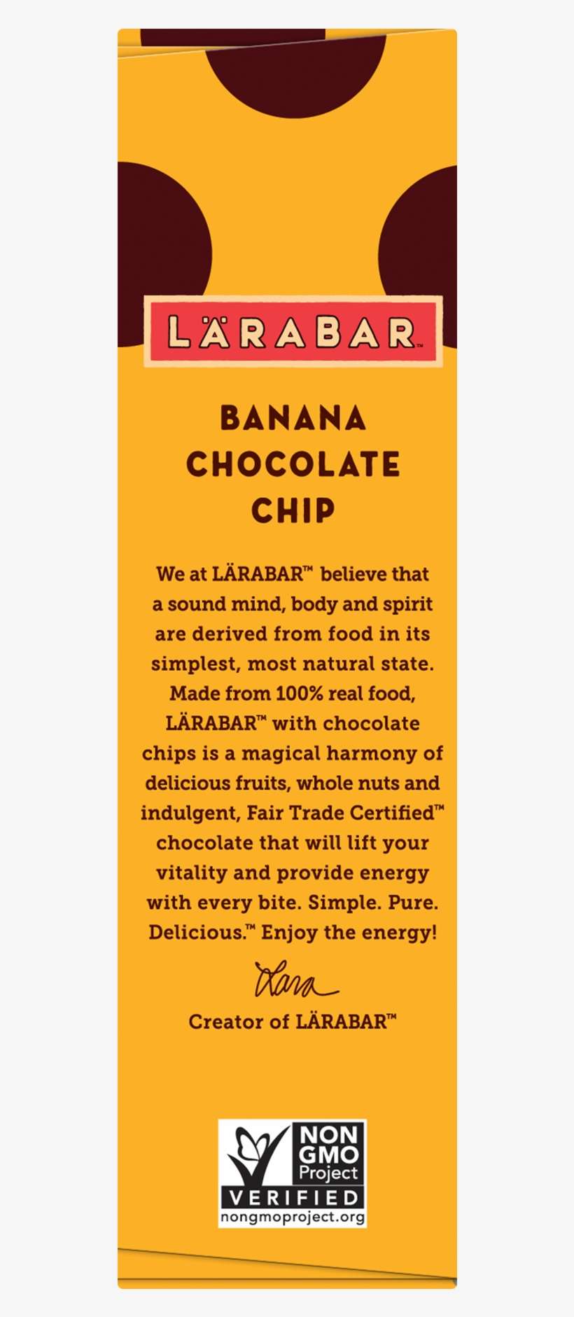 Larabar Limited Edition Banana Chocolate Chip Fruit - Tan, transparent png download
