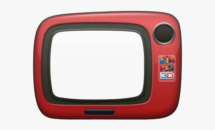 Kid Pix 3d - Red Tv Frame Png, transparent png download