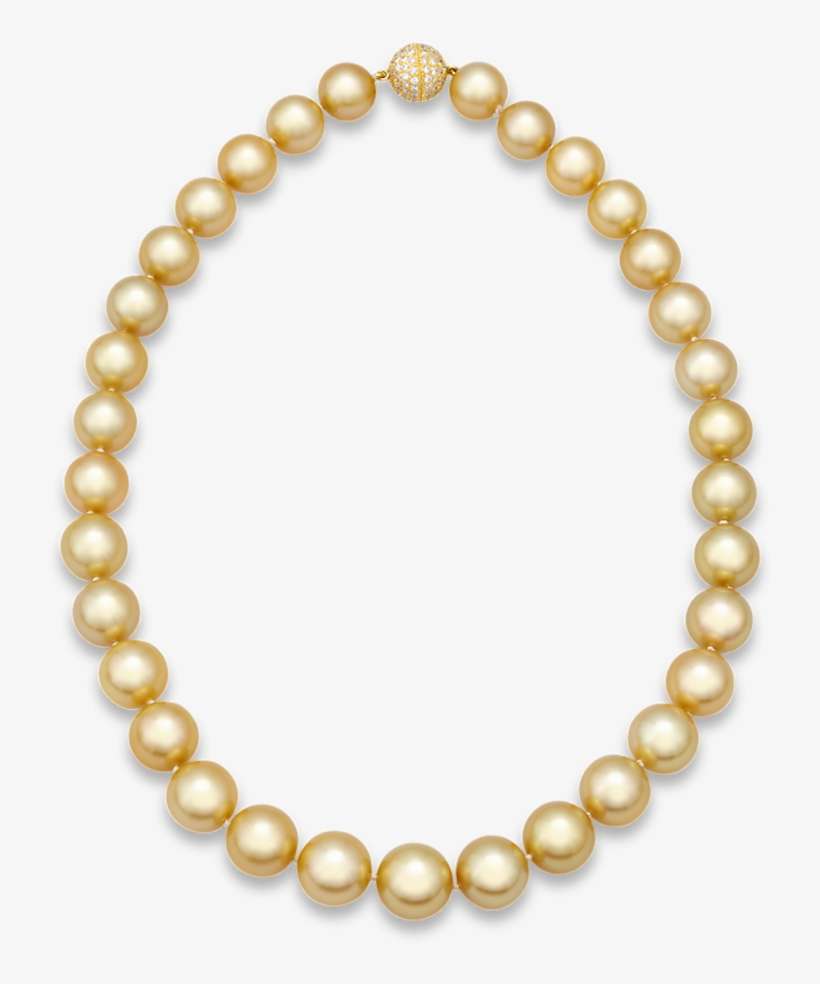 South Sea Golden Pearl Necklace - Herm Sprenger Collar, transparent png download