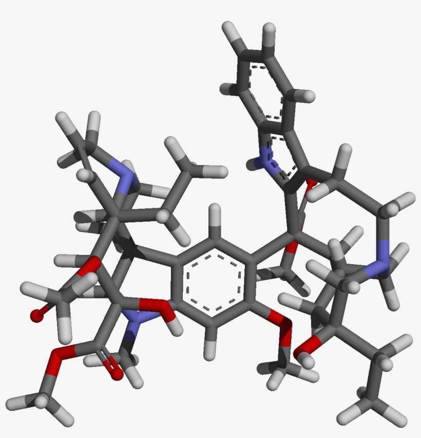 File - Vinblastine - 3d - Stick Model - Dumbbell, transparent png download