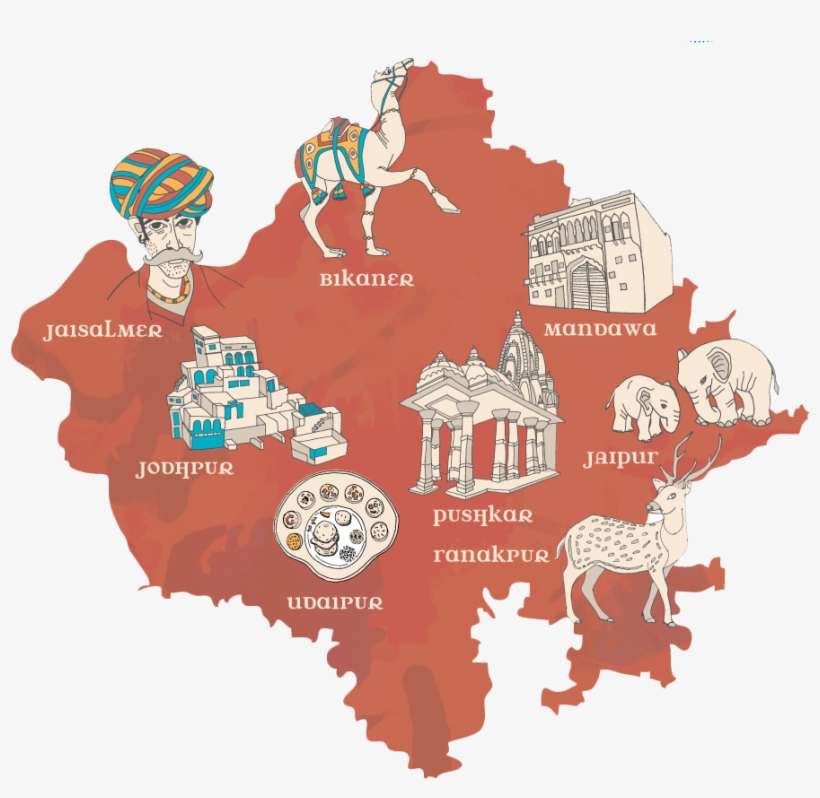 The Thar Desert Runs Parallel To The Sutlej-indus River - 2018 Rajasthan Election Result Map, transparent png download