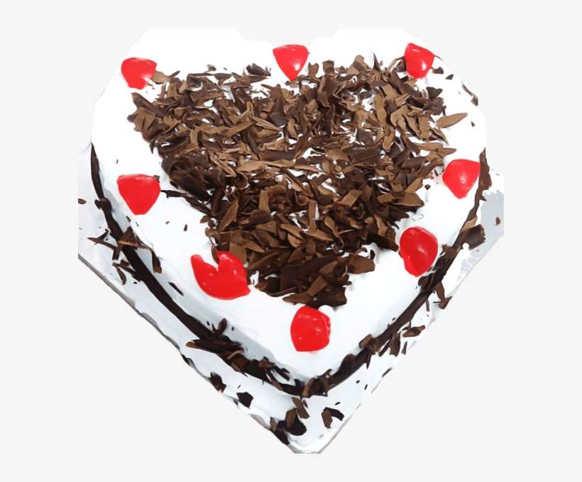 Black Forest Heart Shape Cake Free Shipping - Cake, transparent png download