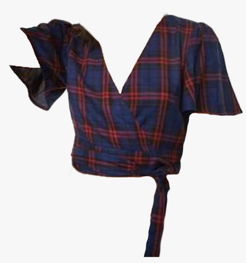 Plaid Crop Top Polyvore Moodboard Filler - Tartan, transparent png download