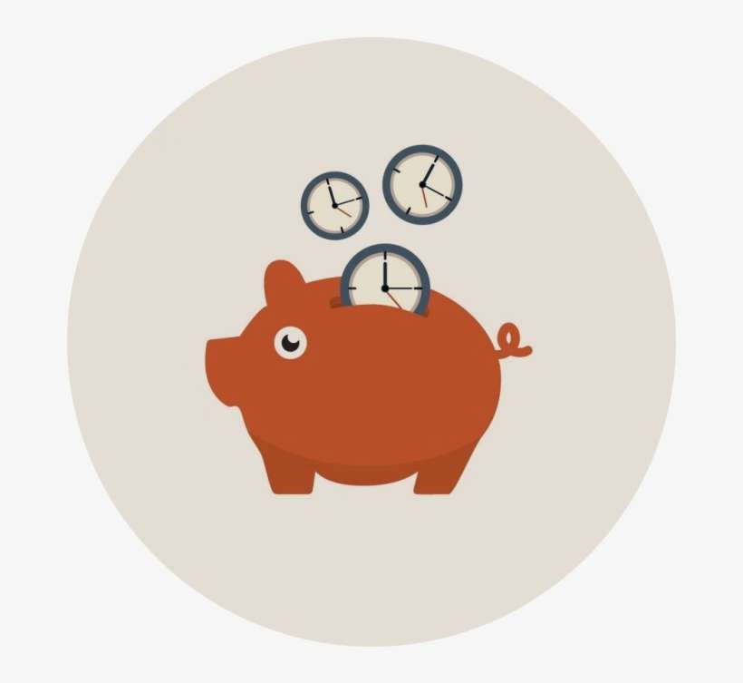 Ahorrar Tiempo En Tu Web - Orange Piggy Bank Png, transparent png download