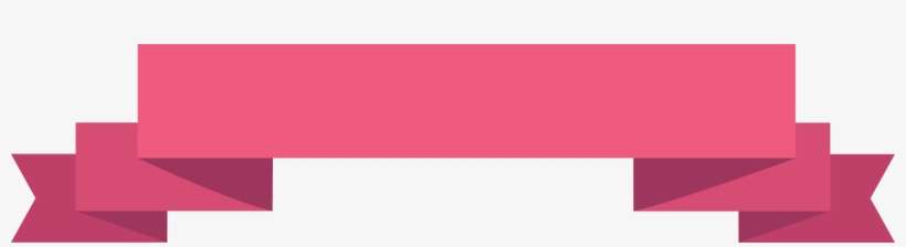 Pink Ribbon Banner With Double Down Fold End - Paper Product, transparent png download