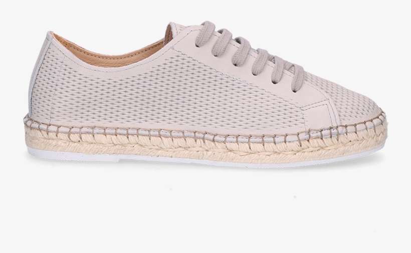 Lace Up Espadrille Cutted Smooth Leather Off White - Skate Shoe, transparent png download