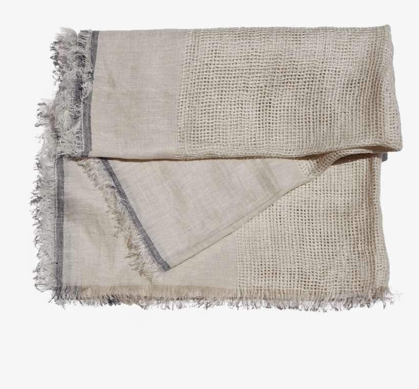 Off-white Linen Scarf - Patchwork, transparent png download