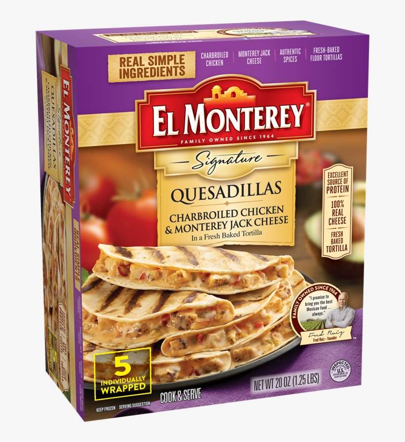 5ct Signature Charbroiled Chicken & Monterey Jack Cheese - El Monterey Quesadillas, transparent png download