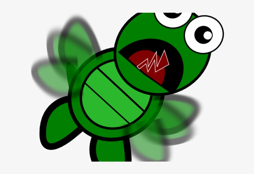 Cute Turtle Clipart - Turtle Flapping, transparent png download