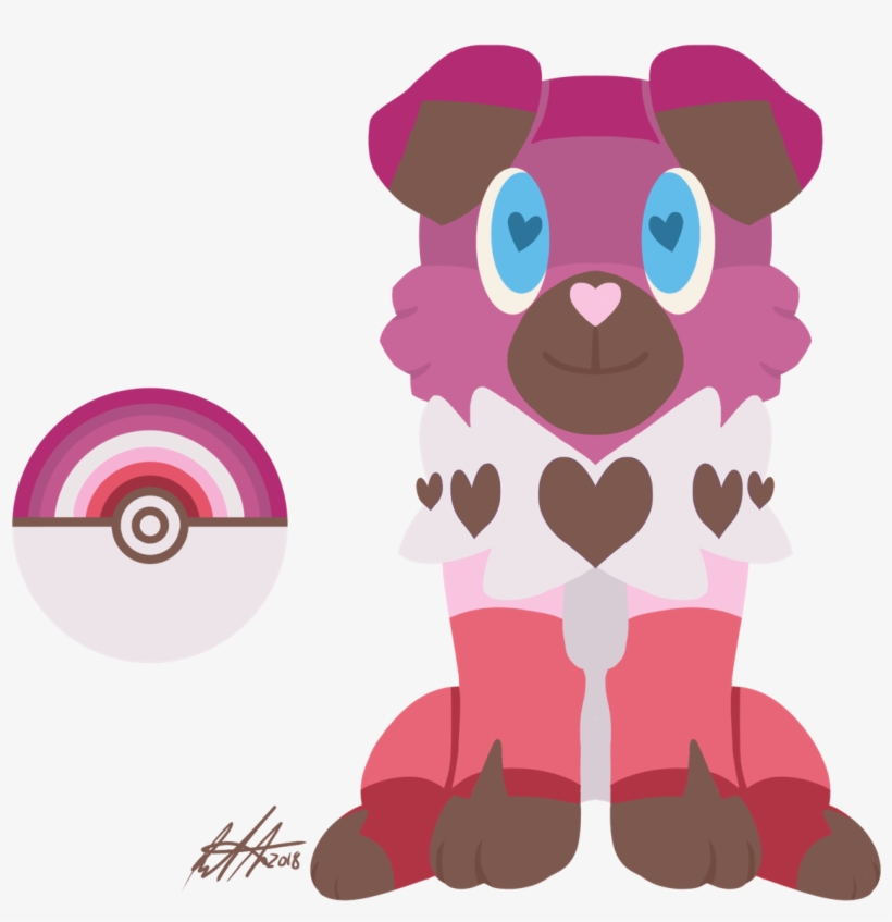 @bullrunpicnicker Lesbian Rockruff It Came Out So Cute - Cartoon, transparent png download