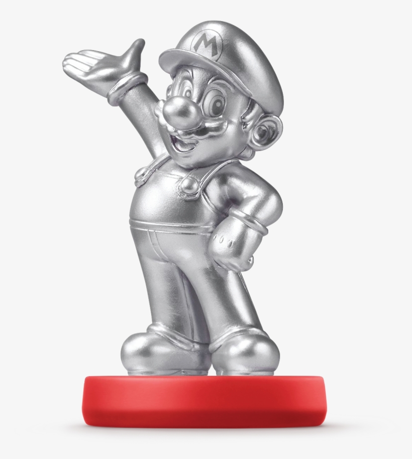 Silver Mario - Amiibo Mario, transparent png download