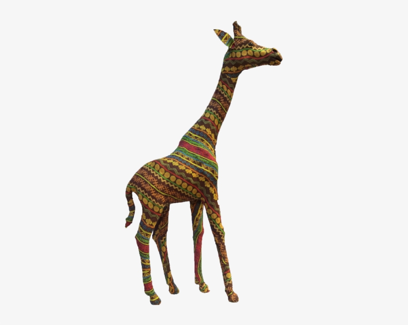 Handmade Fabric / Textile Colorful Giraffe Figurine - Giraffe, transparent png download
