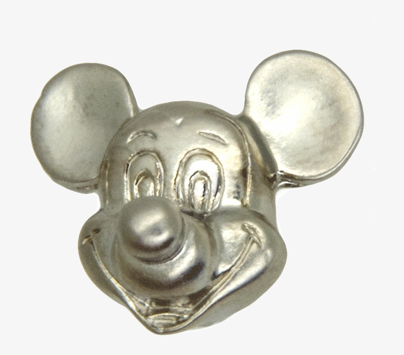 Mickey Mouse Pin, Silver 3d - Toy, transparent png download