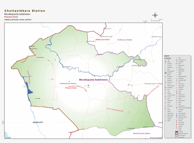 Chottanikkara Janamaitri Police Station Was Started - Kuttampuzha Grama Panchayath Map, transparent png download