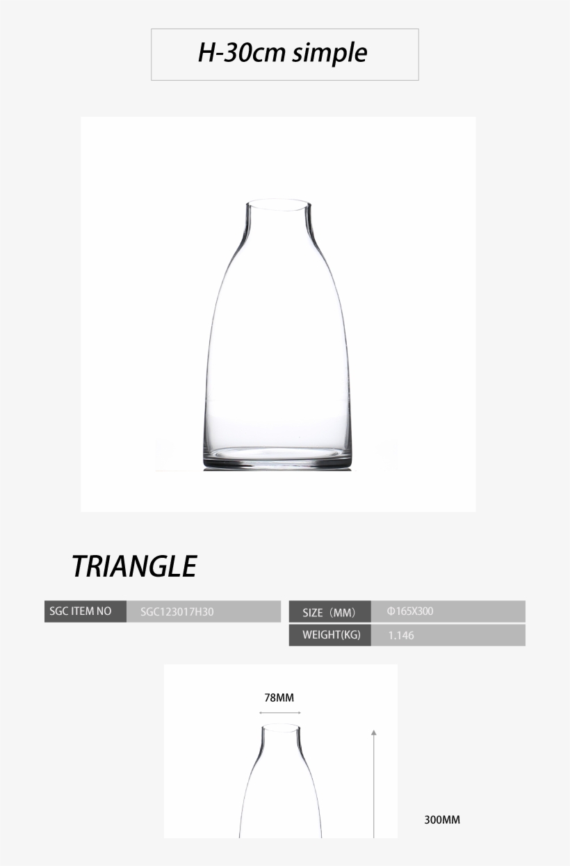 H30cm Modern Home Goods Decorative Flower Vase - Bottle, transparent png download