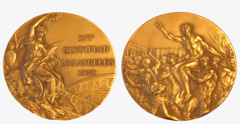 1932 Los Angeles Gold, Silver, Bronze Medals - Coin, transparent png download