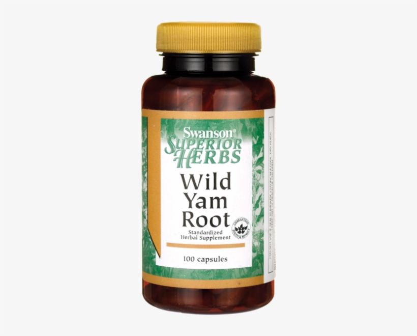 Swanson Wild Yam Root 100 Caps - Agaricus Blazei Mushroom Extract, transparent png download