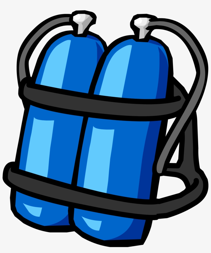 Clip Art Freeuse Download Blue Club Penguin Wiki Fandom - Drawing Of Scuba Tanks, transparent png download