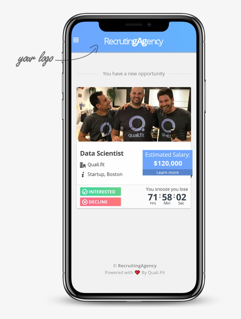 Quali - Fit - Recruiting Marketplace - Mobile Phone, transparent png download