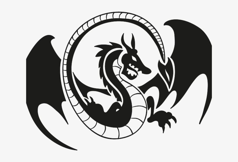 Dragon Tattoos Clipart Transparent Background - Dragon Tribal, transparent png download
