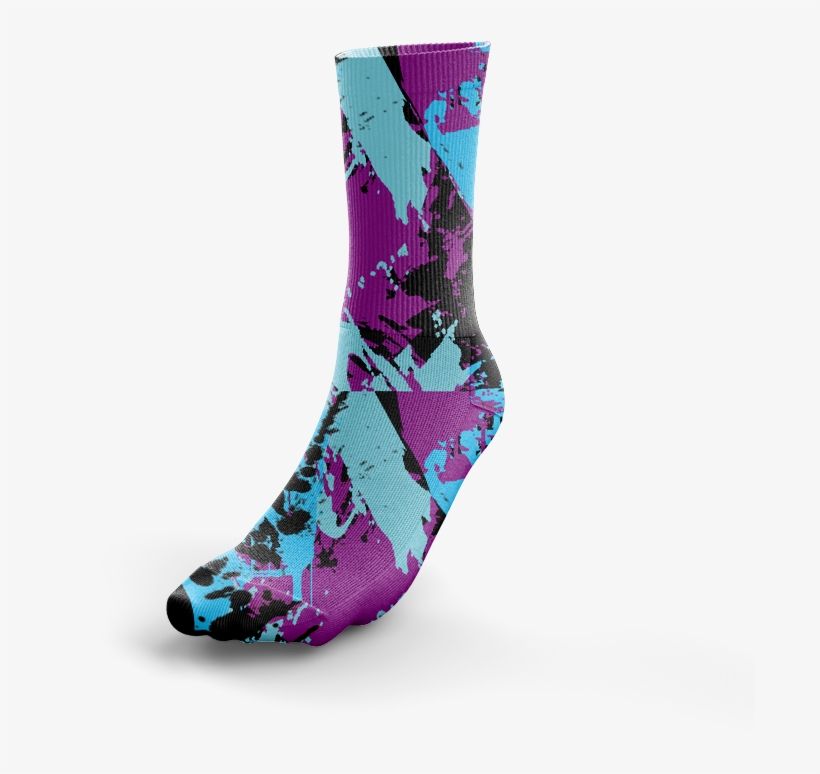 Image Of Splatter Blue/purple - Sock, transparent png download