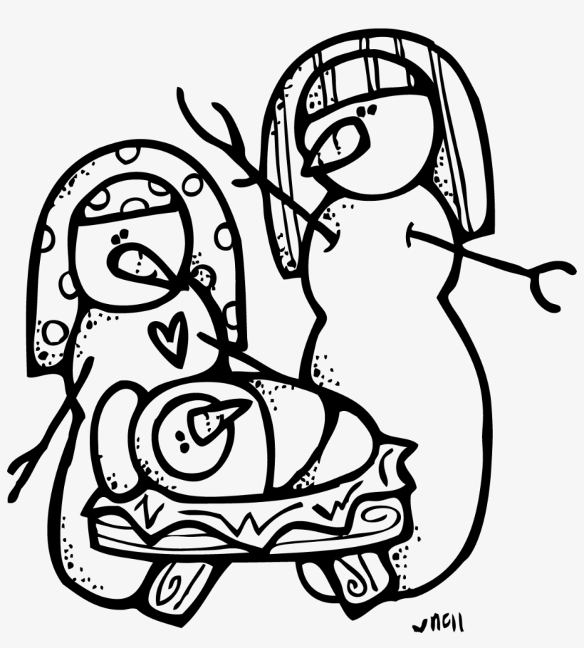 New Release - Snowman Nativity Clipart, transparent png download
