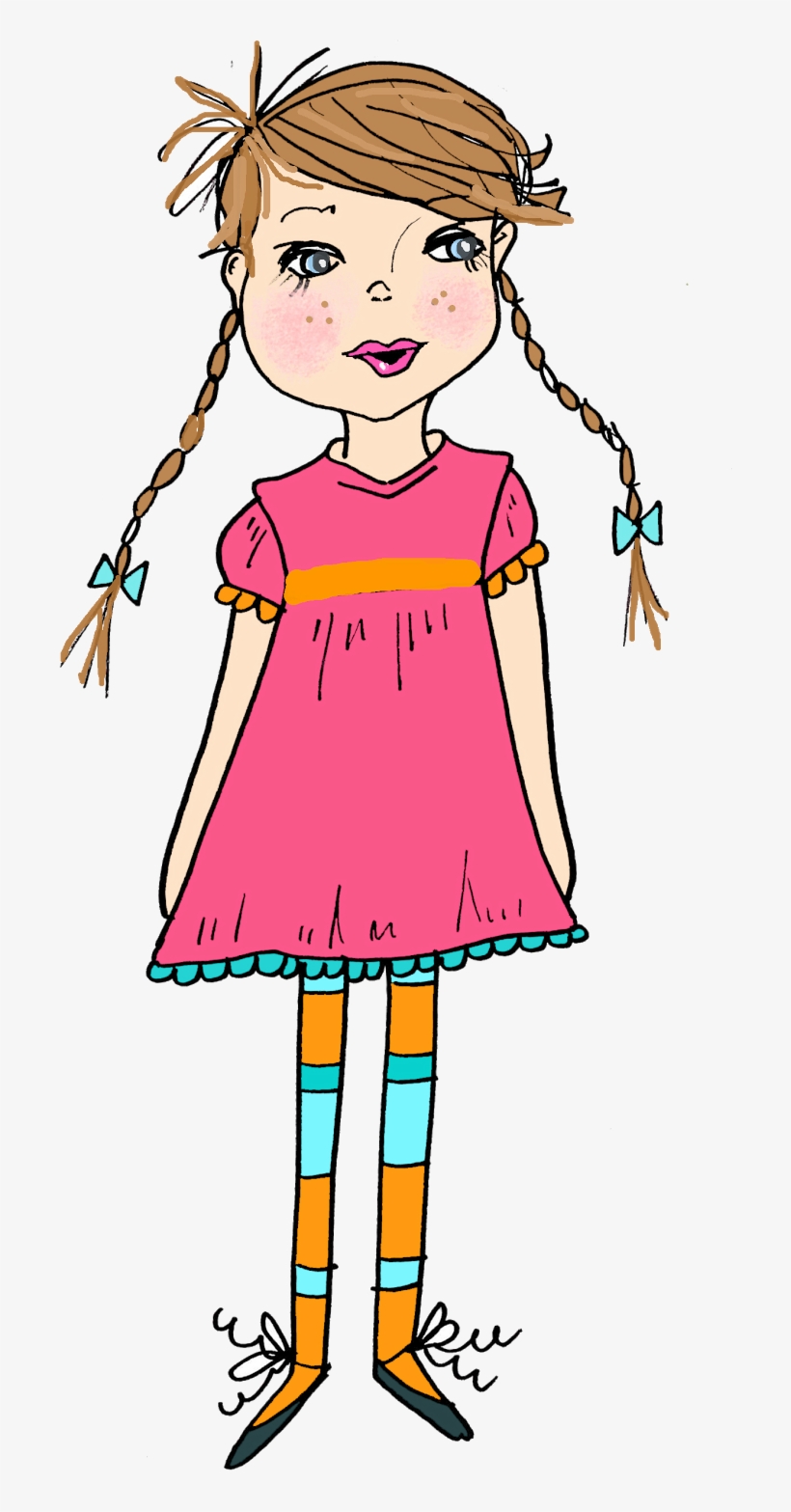 Little Girl Clipart Thinking - Little Girl Clipart Transparent, transparent png download