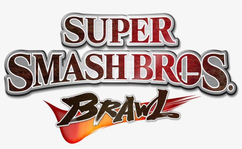 Brawl Wii Game - Super Smash Bros Brawl Title, transparent png download