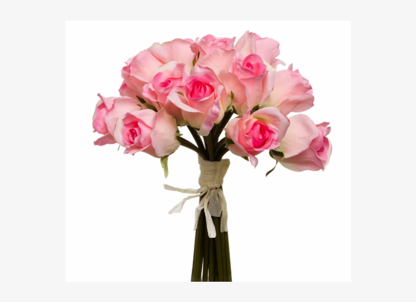 Rosalie Silk Rose Bud Bouquet - Garden Roses, transparent png download