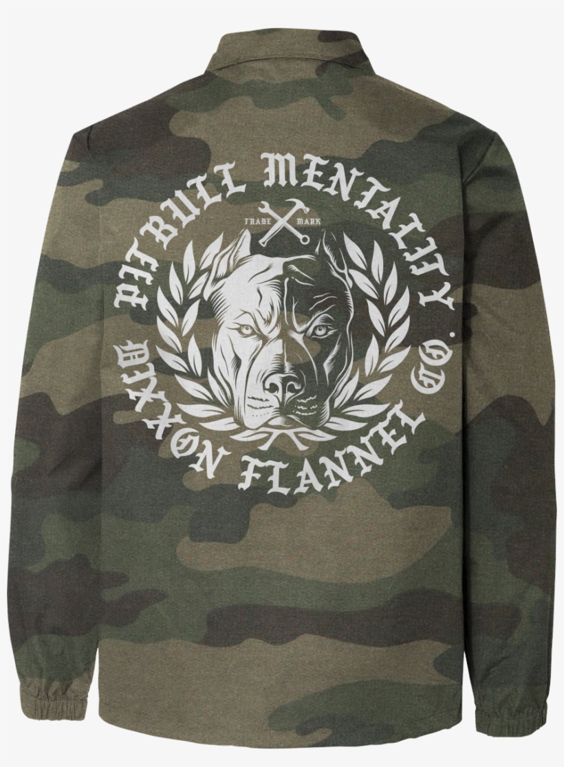 Pit Bull Camo Windbreaker - Long-sleeved T-shirt, transparent png download