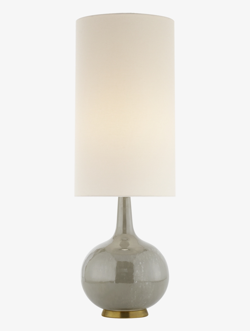 Hunlen Table Lamp In Shellish Gray With Linen Shade - Lampshade, transparent png download