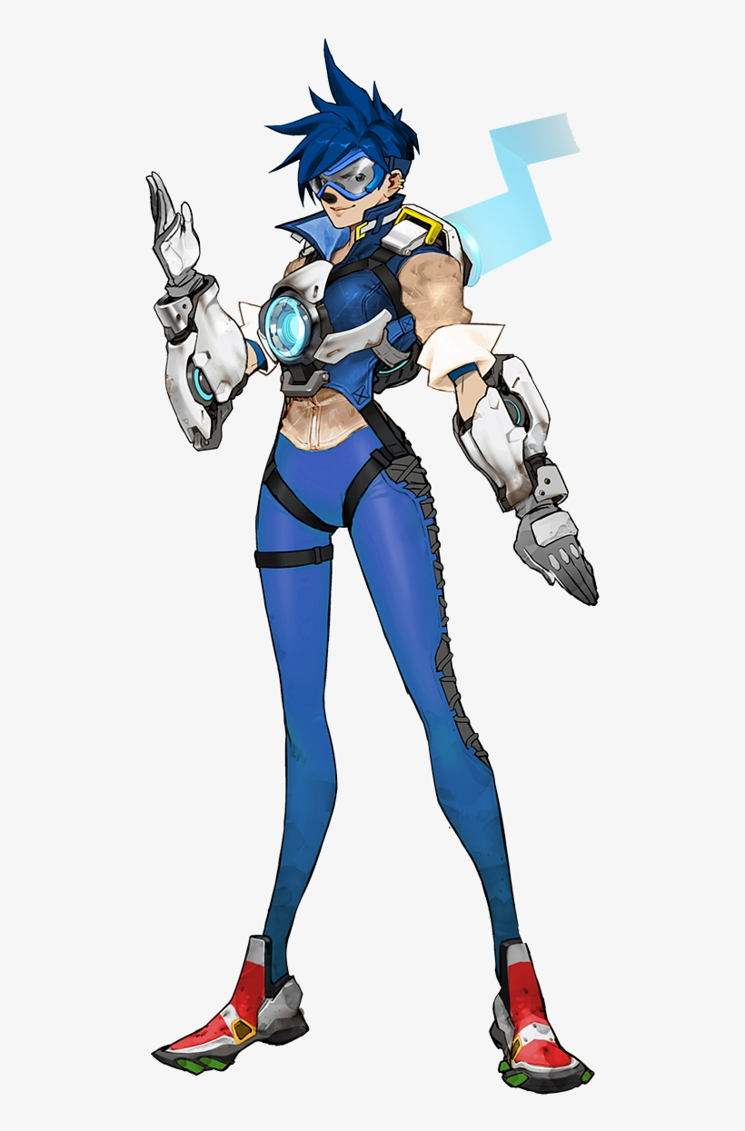 Yet Another Alt, The Blue Blur Indeed, That's Sapossed - Overwatch Tracer Concept Art, transparent png download