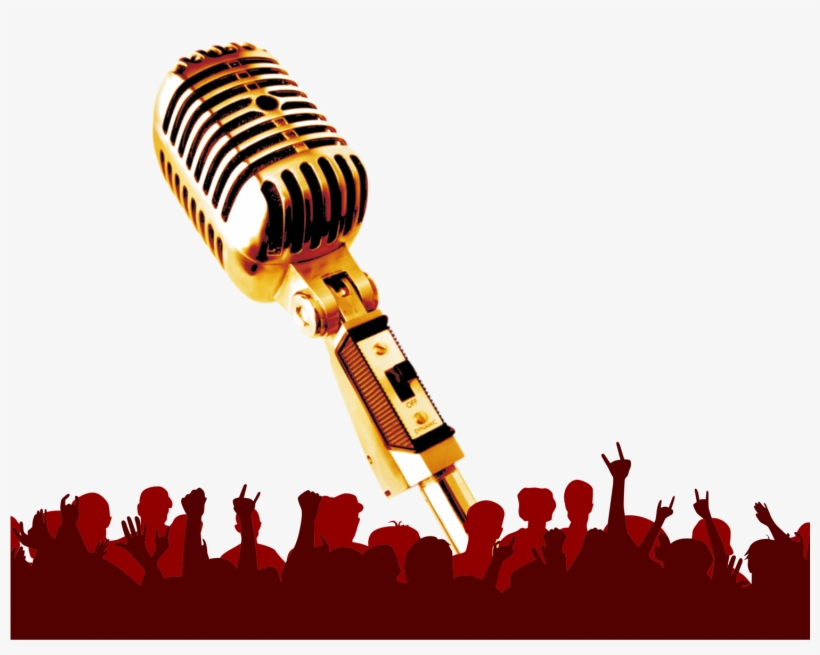 Concert Clipart Marching Band - Gold Microphone Music Png, transparent png download