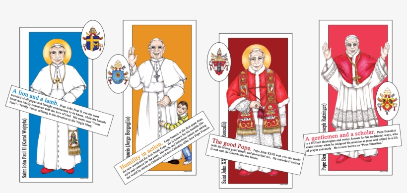 Pope Bulletin Board Set Ii Pope Benedict Xvi, Pope - Cartoon, transparent png download