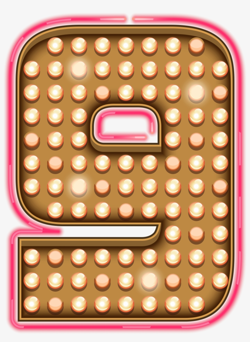 Number Nine Neon Lights Transparent Png Clip Art Image - Neon Png, transparent png download