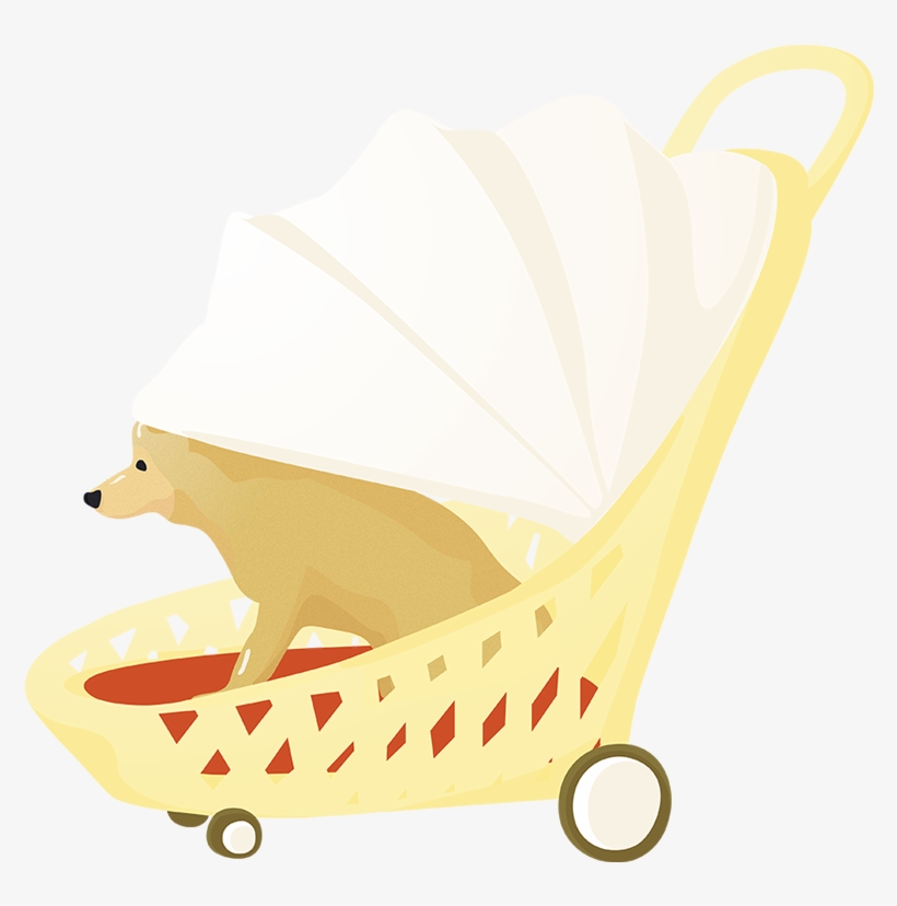 Flat Vector Shiba Inu Illustration - Cradle, transparent png download