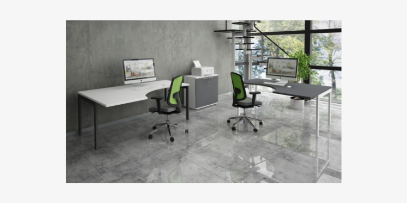 Ogi U Radial Office Desk By Mdd Office Furniture - Table, transparent png download